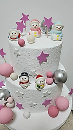 Sevimli Kardan Adamlar 6 Parça Maket Kürdanlı Cupcake Pasta Süsü Doğum Günü Süsleri