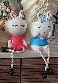 Tavşan Saksı 2 Adet Sukulent Saksısı Kaktüs Saksısı Beton Saksı Saksı Dekoratif Saksı Ev Saksısı