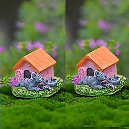 1 Adet Kedi Evi Teraryum Obje Minyatür Obje Teraryum Süsleri
