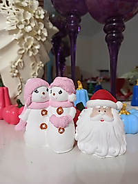 Kardan Kızlar Ve Noel Dede Teraryum Obje Minyatür Obje Teraryum Malzemeleri