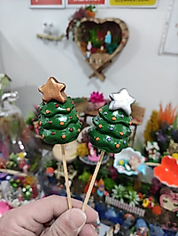 2'li Çam Ağacı Noel Yılbaşı Saksı Süsü Teraryum Obje Teraryum Malzemeleri