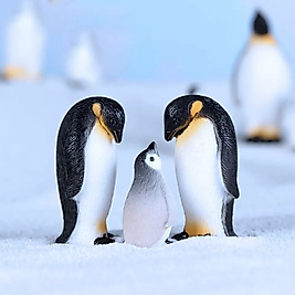 3'lü Penguen Teraryum Minyatür Obje Teraryum Malzemeleri Teraryum Objeleri