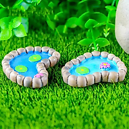 2'li Minik Havuz Teraryum Obje Minyatür Obje Teraryum Aksesuar Teraryum Saksı Süsü