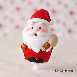 Minik Noel Baba 2 Adet Teraryum Objeleri Teraryum Süsleri Saksı Süsleri Minyatür Obje