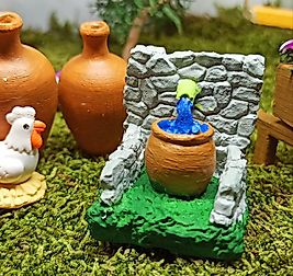 Taş Çeşme Teraryum Obje Minyatür Obje Teraryum Malzemeleri Teraryum Figür Aksesuar Saksı Süsü