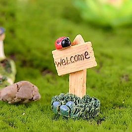 Welcome Teraryum Obje Minyatür Obje Teraryum Aksesuar Teraryum Süsü