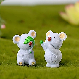 2'li Koala Saksı Süsü Teraryum Obje Teraryum Süsleri Minyatür Obje Teraryum Malzemeleri