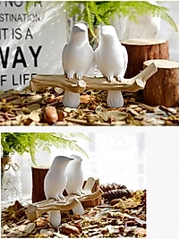 2'li Kuş Duvar Askılık Süsü Dekoratif Duvar Süsü Modern Duvar Süsü