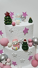 Kış Temalı Maket Kürdanlı Cupcake Pasta Süsü 5 Parça Maket Kürdanlı Cupcake Pasta Süsü Pasta Kürdanı