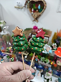 2'li Çam Ağacı Noel Yılbaşı Saksı Süsü Teraryum Obje Teraryum Malzemeleri