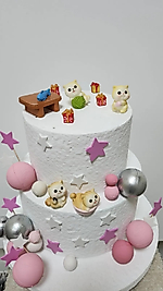 Sevimli Kediler 10 Parça Maket Kürdanlı Cupcake Pasta Süsü Doğum Günü Süsleri Pasta Kürdanı