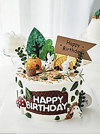 Tavşan 6 Parça Maket Kürdanlı Cupcake Pasta Süsü Doğum Günü Süsleri Kürdan Süsü