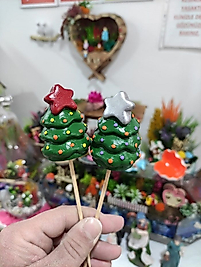 2'li Çam Ağacı Noel Yılbaşı Saksı Süsü Teraryum Obje Teraryum Malzemeleri