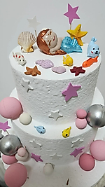Deniz Kızı 13 Parça Maket Kürdanlı Cupcake Pasta Süsü Doğum Günü Süsleri