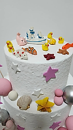Okyanus Deniz Set Maket Kürdanlı Cupcake Pasta Süsü 17 Parça Doğum Günü Süsleri
