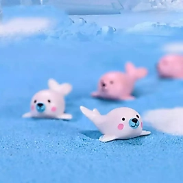 Himi Teraryum Objeleri 2'li Fok Balığı Teraryum Obje Minyatür Obje Teraryum Aksesuar Saksı Süsü