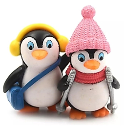 2'li Penguen Teraryum Objeleri Teraryum Süsleri Saksı Süsleri Minyatür Obje