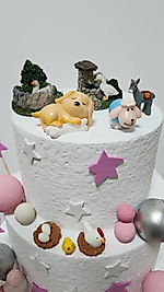 Safari Set 8 Parça Maket Kürdanlı Cupcake Pasta Süsü Doğum Günü Süsleri