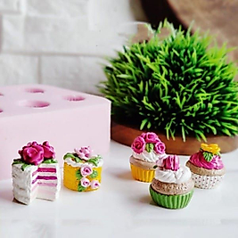 5'li Cupcake Ve Pasta Teraryum Obje Minyatür Obje Figür Aksesuar Teraryum Malzemeleri