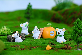 Koala Set 6 Parça Teraryum Objeleri Teraryum Süsleri Saksı Süsleri Minyatür Obje