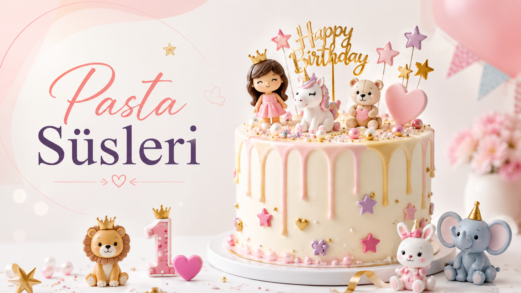 Pasta Süsleri Nedir? Doğum Günü ve Temalı Pastalarda Nasıl Kullanılır?